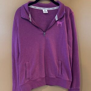 PINK Victoria's Secret Lavender Quarter-Zip Pullover